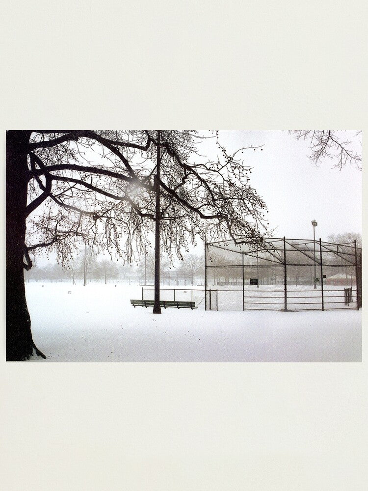 Casey Stops by the Ball Park on a Snowy Evening
