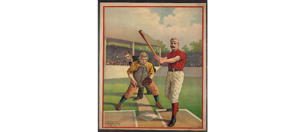 American Vintage Baseball poster by the Calvert Lithographing Co 1895